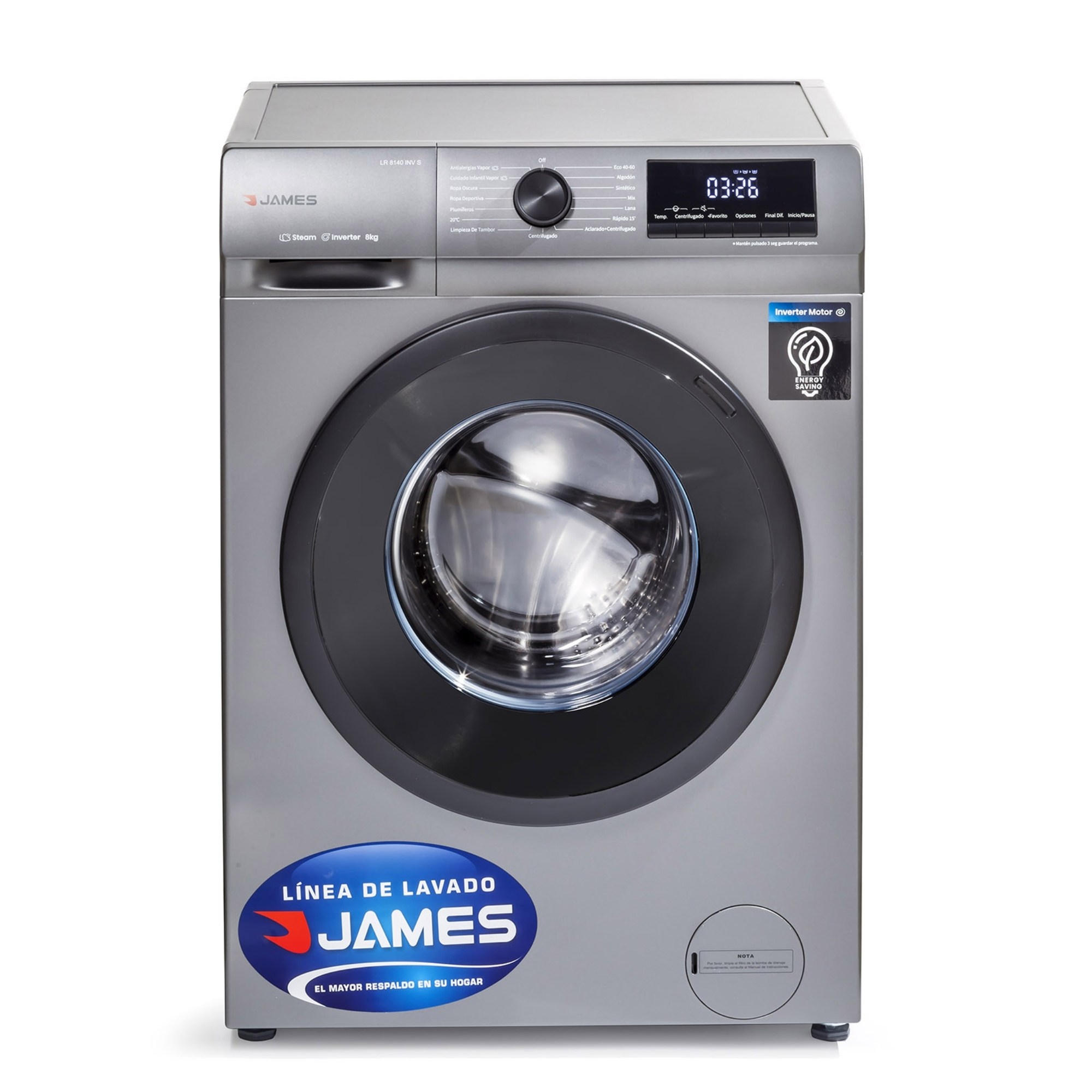 Lavarropas James 8 Kg