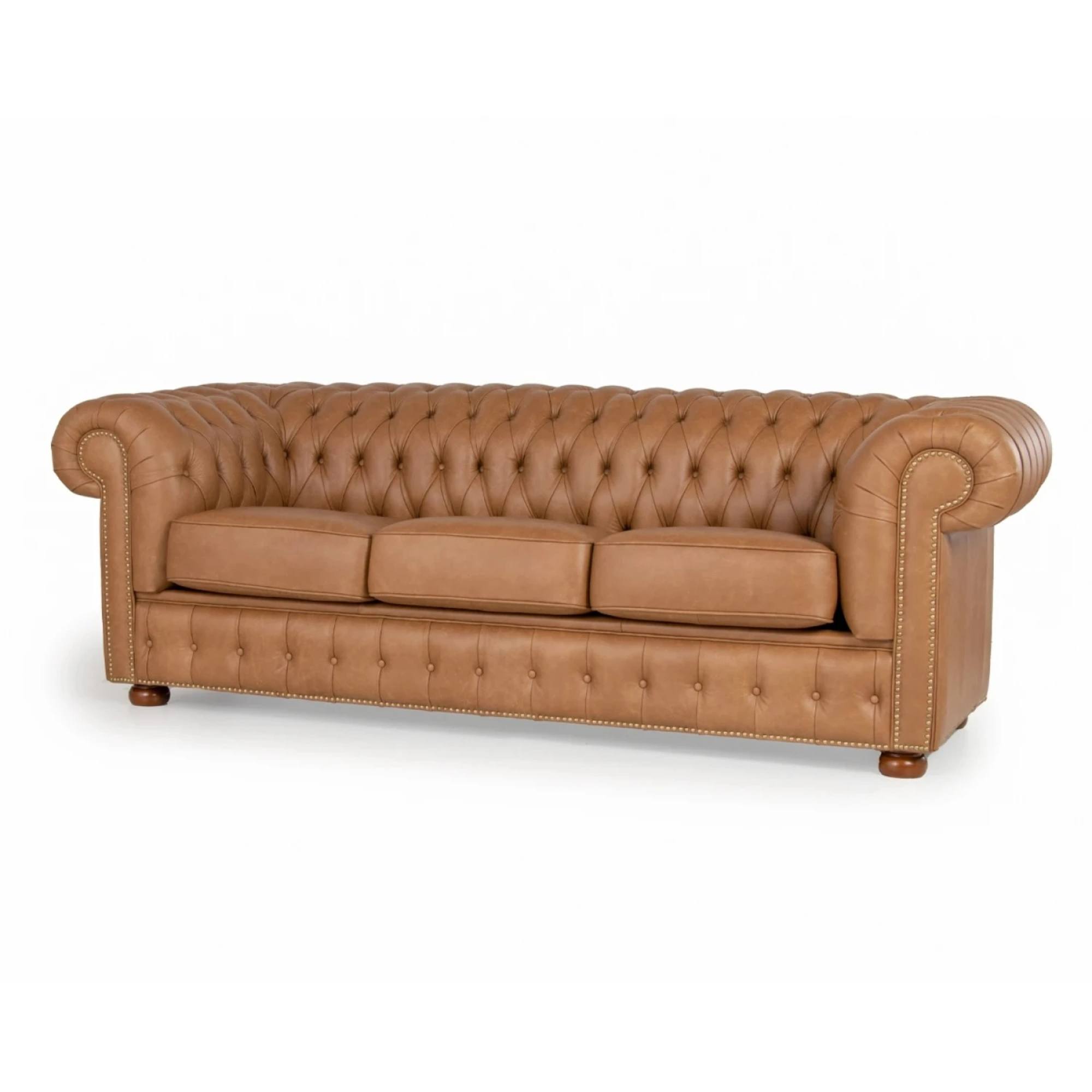 Sillón de cuero 3 Cuerpos Chesterfield