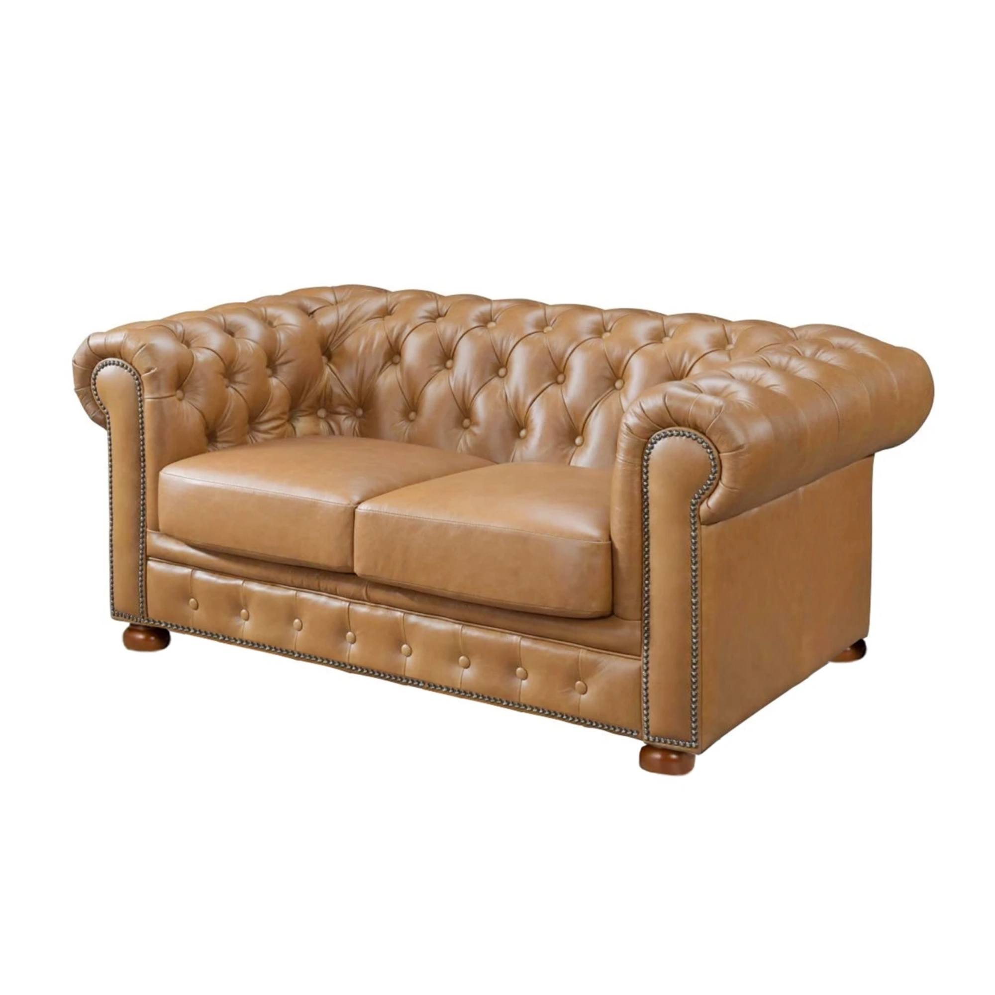 Sillón de cuero 2 Cuerpos Chesterfield