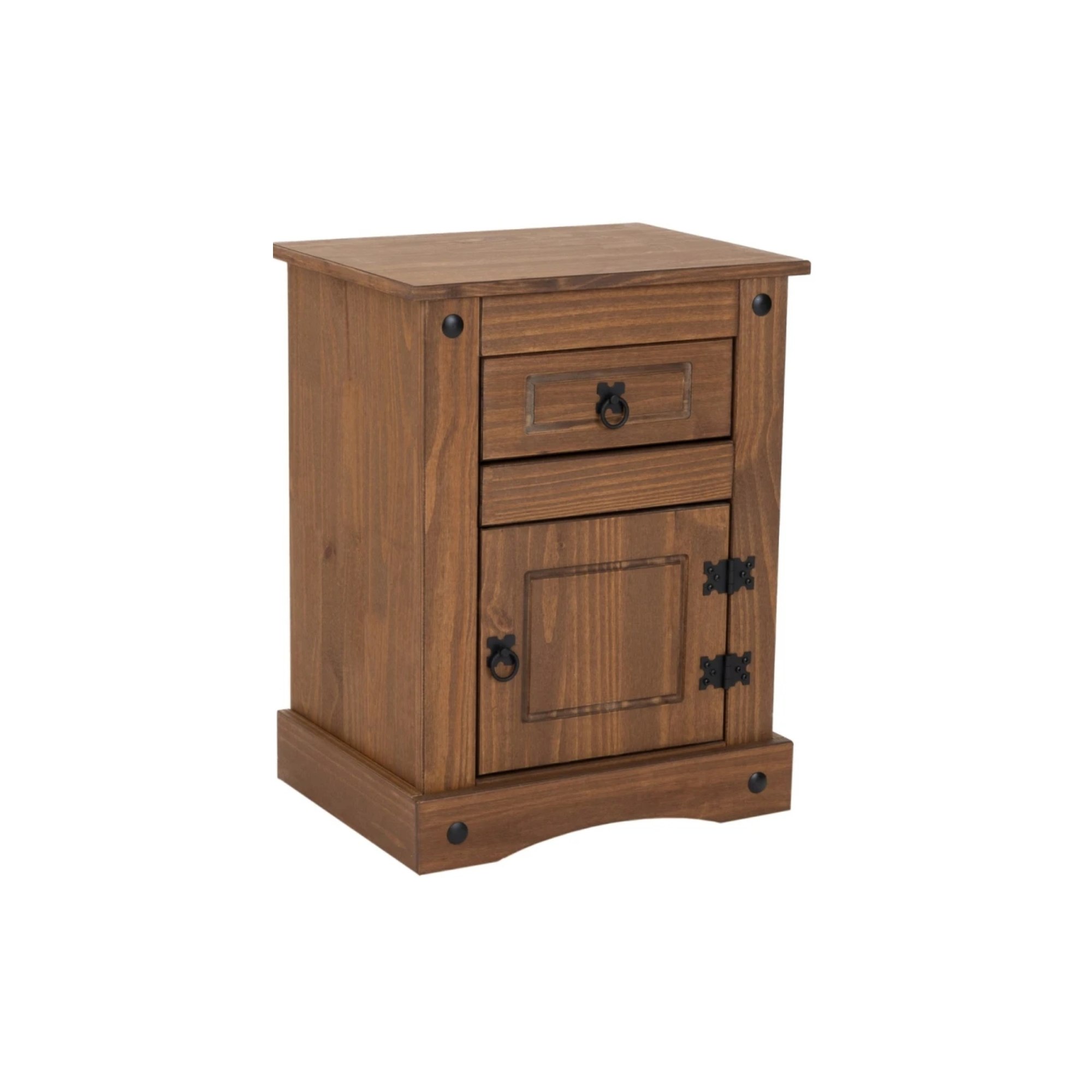 Mesa de luz 1 puerta 1 cajón - Linea mexicana