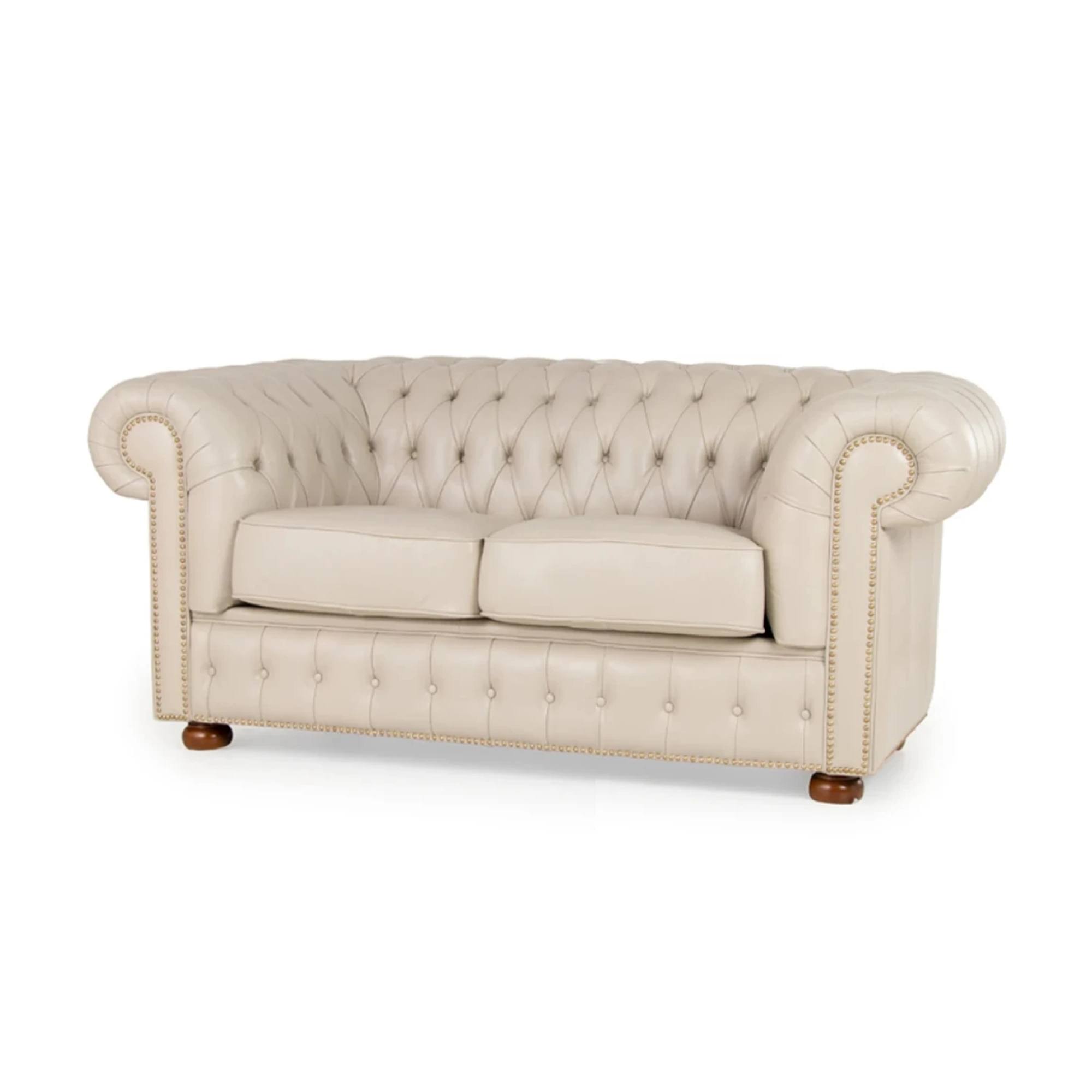 Sillón de cuero 2 Cuerpos Chesterfield