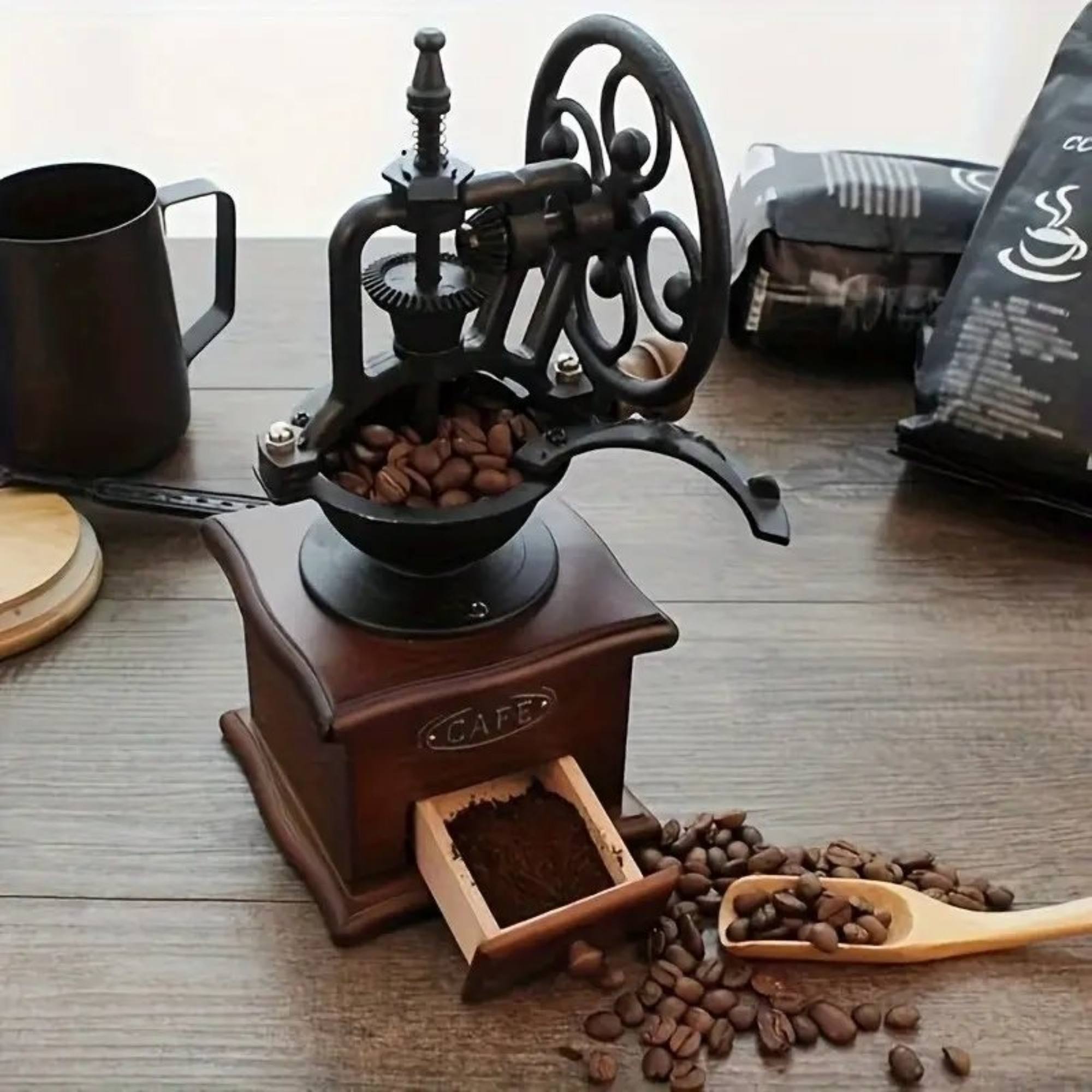 Molinillo café manual  madera/hierro