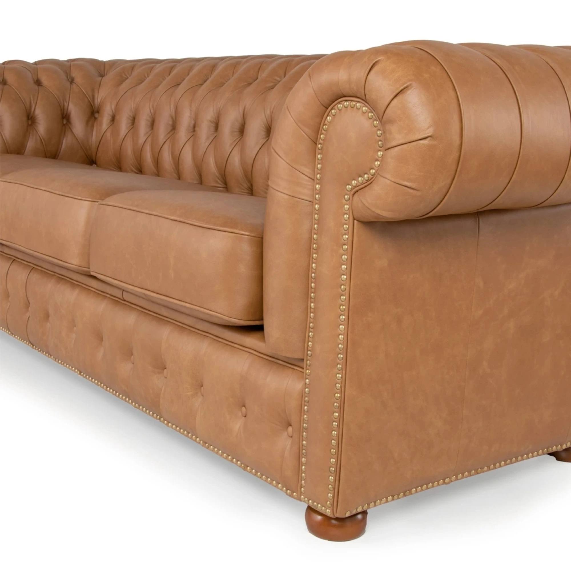 Sillón de cuero 3 Cuerpos Chesterfield