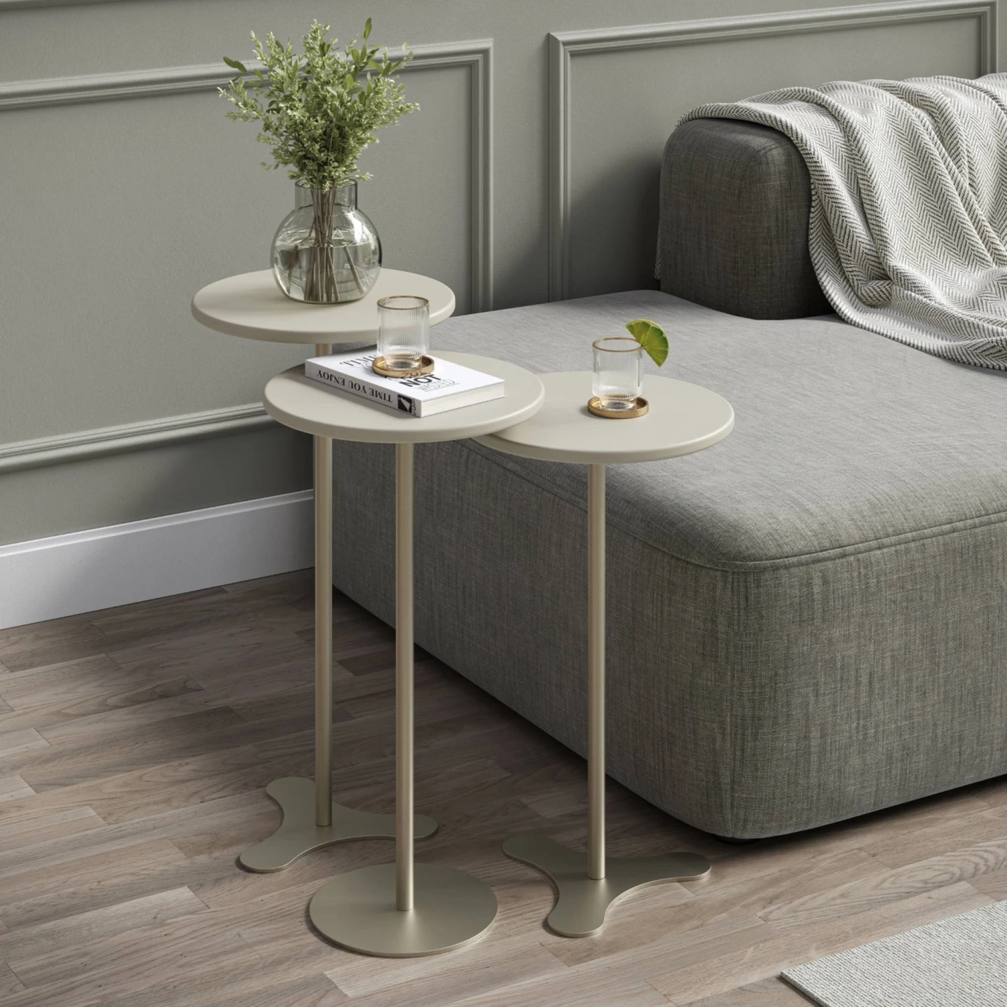 Conjunto de mesas laterales - ORB Blanco