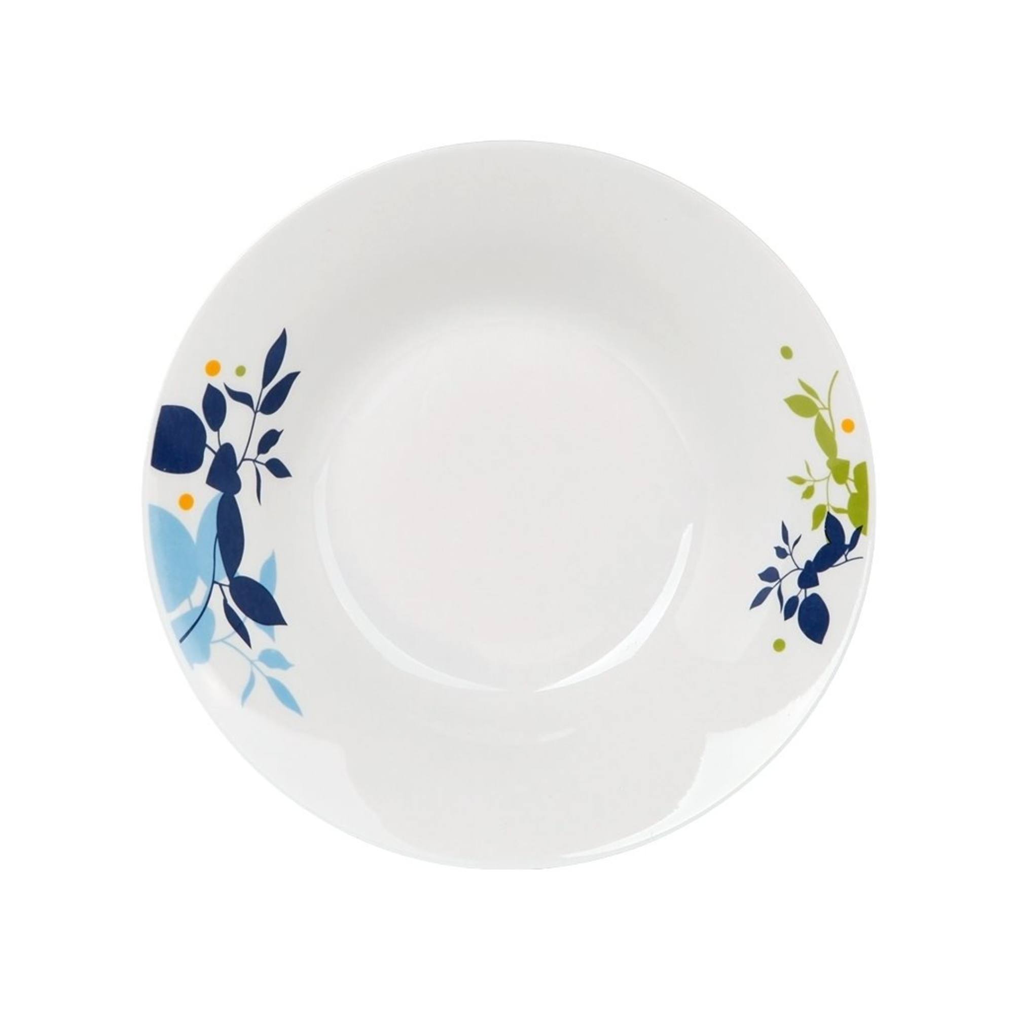 Plato hondo 20 cm ramitas azul/celeste/verde