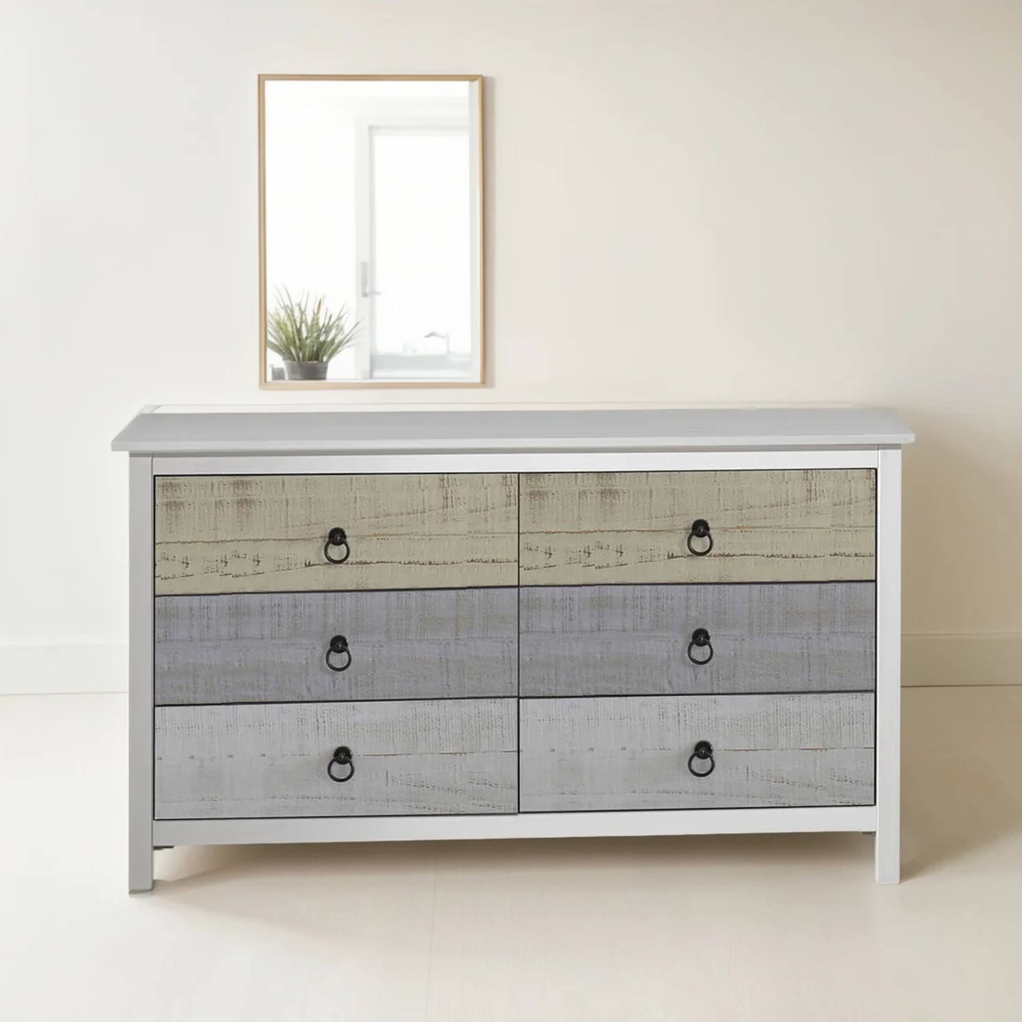Comoda 6 cajones Linea Flora