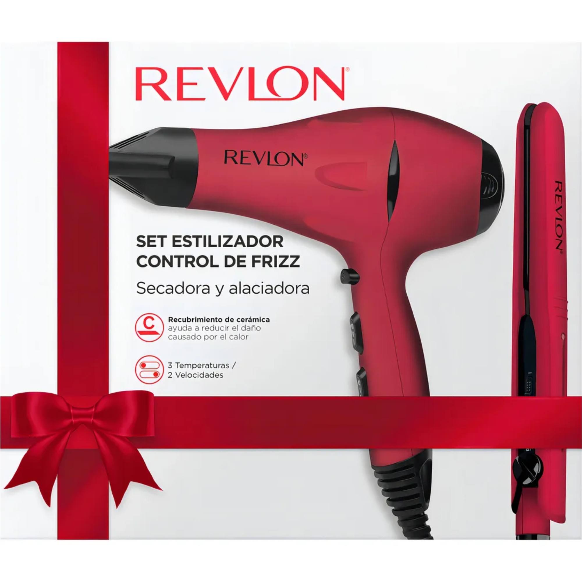 Combo Secador De Pelo + Planchita Revlon Frizz Control