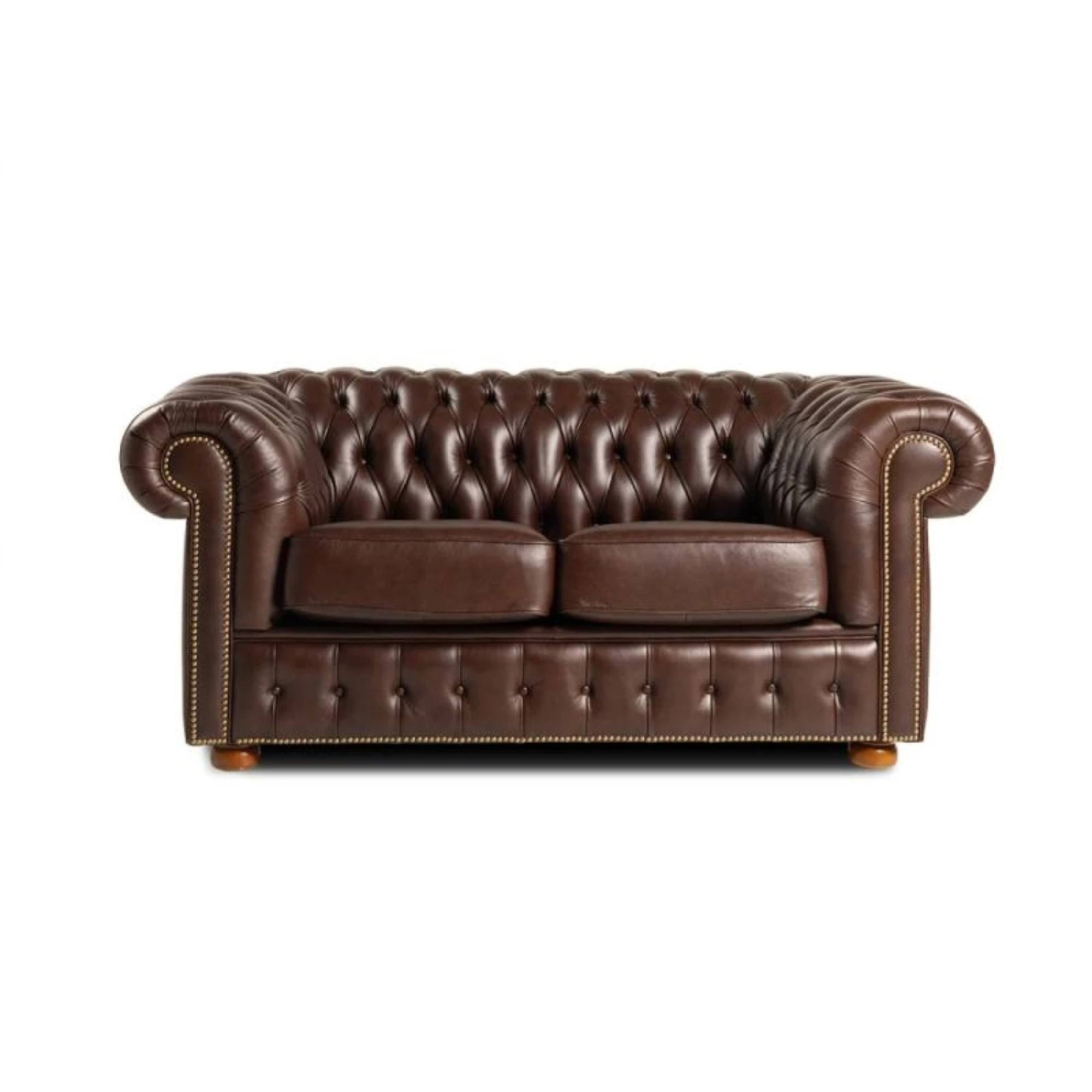 Sillón de cuero 2 Cuerpos Chesterfield