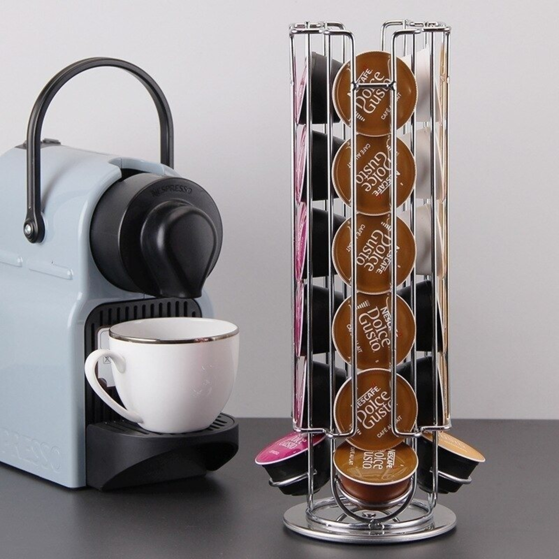 Soporte p/capsulas café dolce gusto metal giratorio