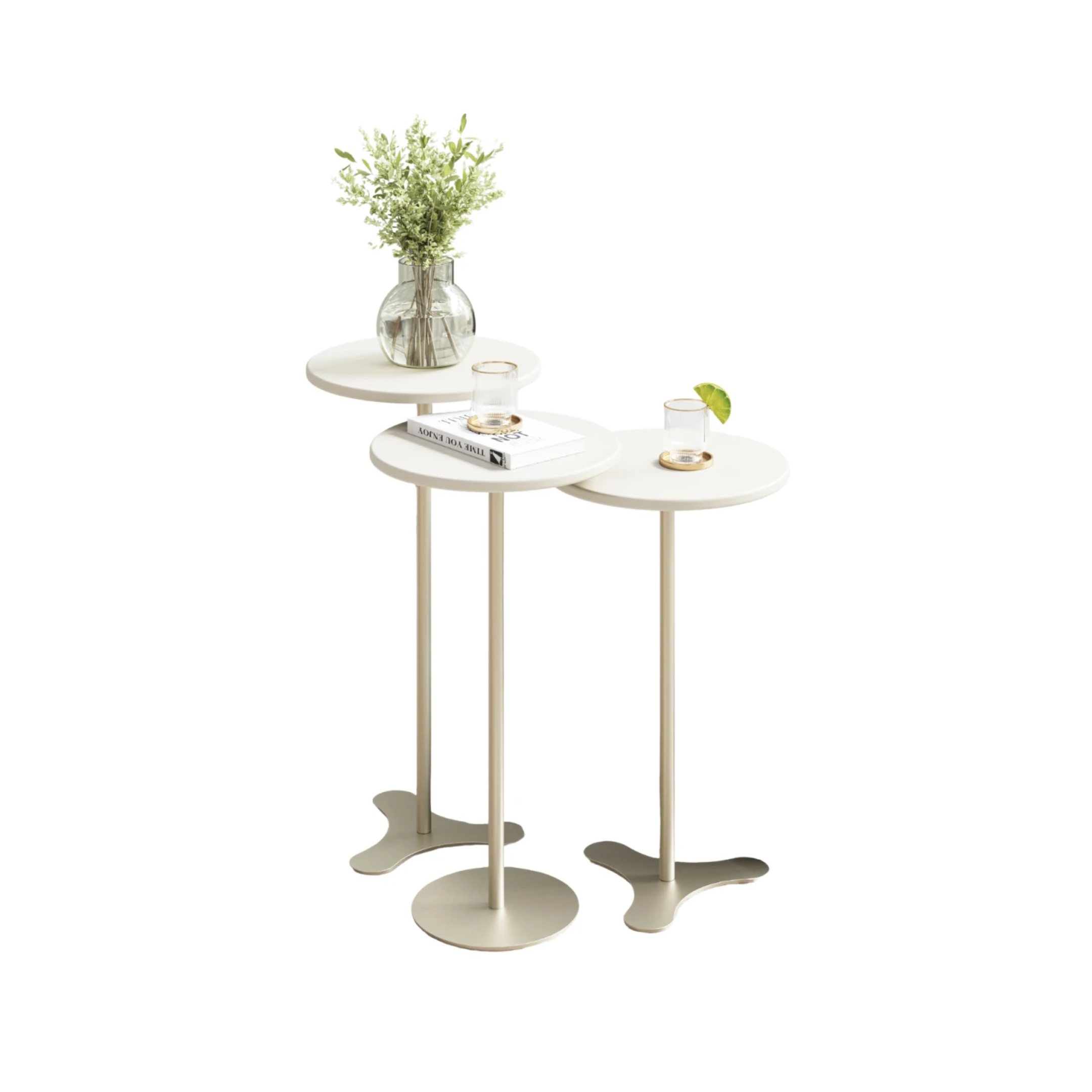 Conjunto de mesas laterales - ORB Blanco