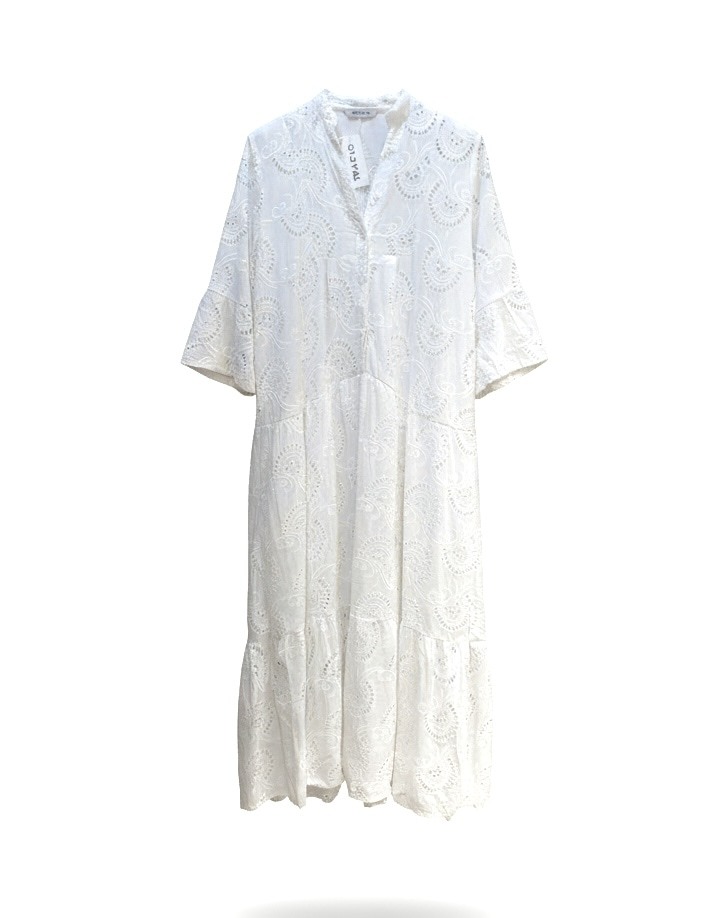 Vestido camisero broderie