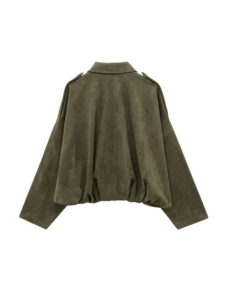 Campera Bomber - efecto ante