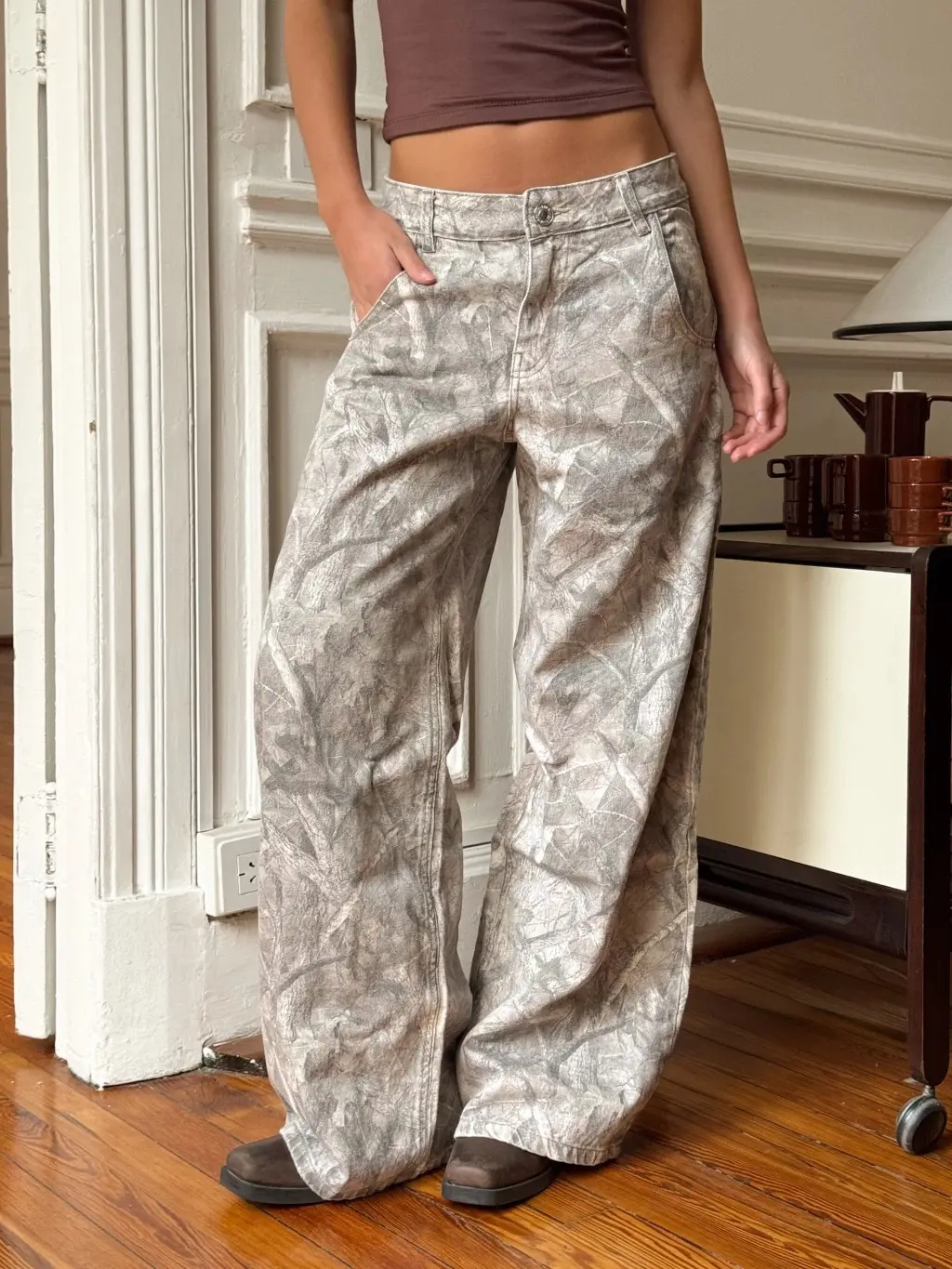 Baggy estampado - gris
