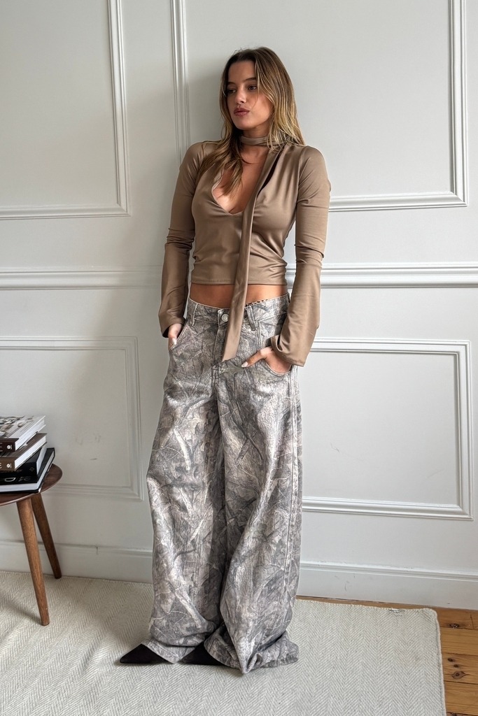 Baggy estampado - gris