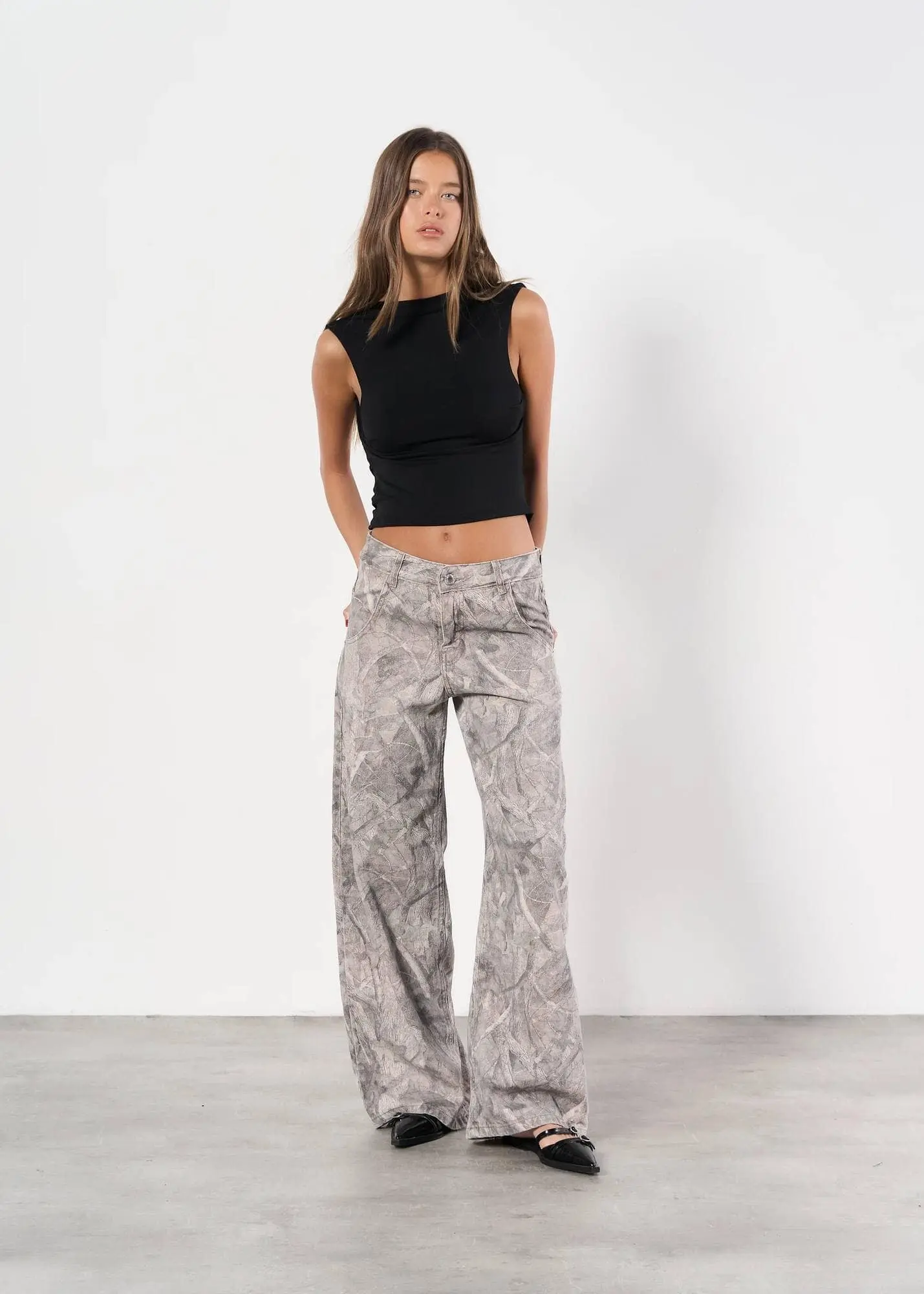 Baggy estampado - gris